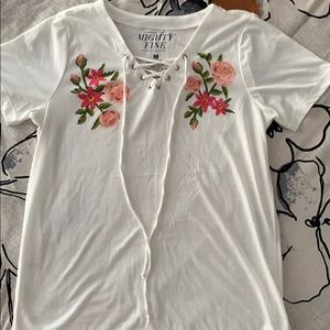 White floral T-shirt